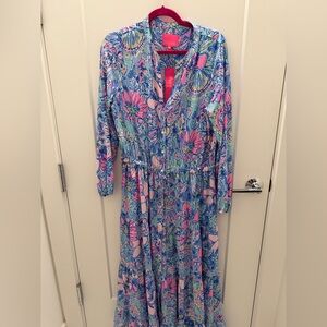 Lilly Pulitzer Cori Stretch Shirtdress Sz 12